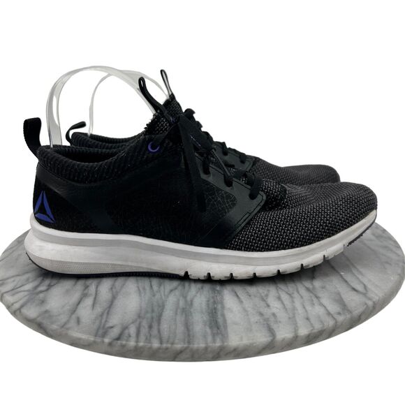 Reebok Sneakers Womens 9 Black Ash Grey Print Athlux Shatter Lightweight Mesh - Picture 1 of 12